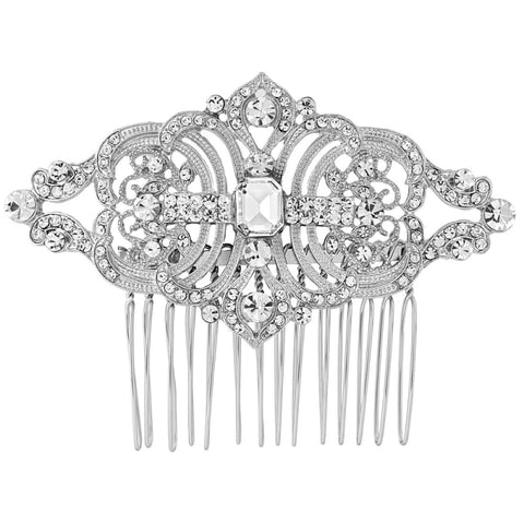 Amber Crystal Hair Comb