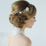 SassB Anais Pearl and Crystal Floral Hair Vine