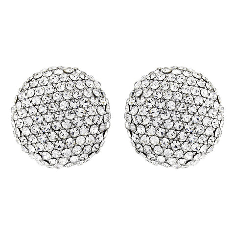 Crystal earrings made from high quality Swarovski crystals on a rhodium plated finish, they measure 1.5cm by 1.5cm.
