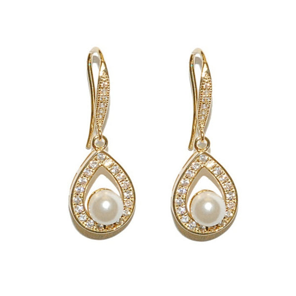 Mae Crystal and Pearl Earrings – Happy Wedding Day