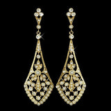 Clear crystal drop earrings with a gold plated finish, earrings have a drop of 6.5cm. 