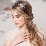 Gita Crystal and Pearl Headband Available in Gold, Silver and Rose Gold