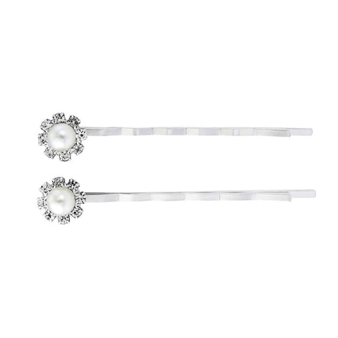 Molly Crystal and Pearl Hair Clips