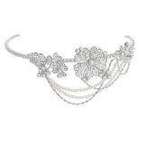 Johanna Crystal and Pearl Deluxe Headband Available in Gold, Silver & Rose Gold