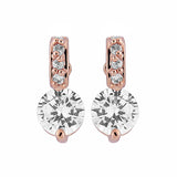 Crystal earrings made from clear cubic zirconia crystals, they measure 1.5cm. 