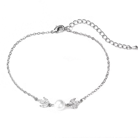 Kyla Pearl & Crystal Art Deco Bracelet