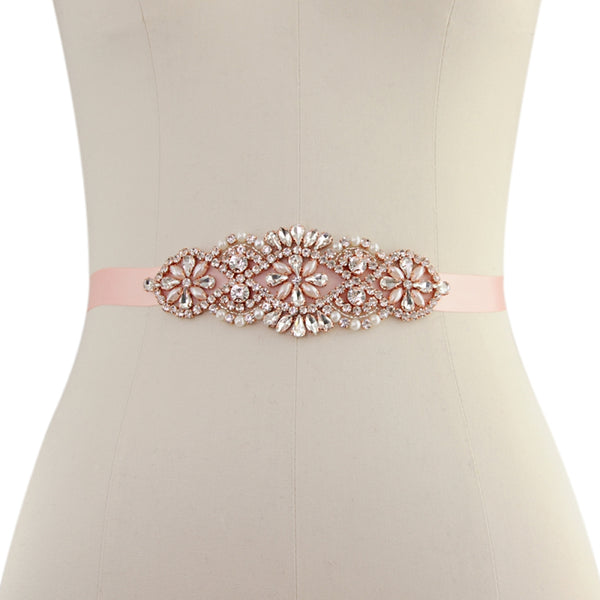 Rose gold bridal belt hot sale