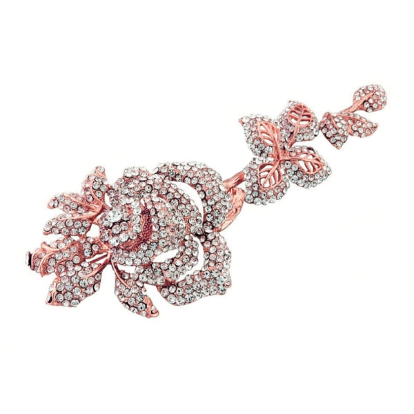 Rose Crystal Brooch – Happy Wedding Day
