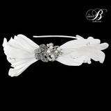 SassB Abigail Feather and Pearl Hair Band