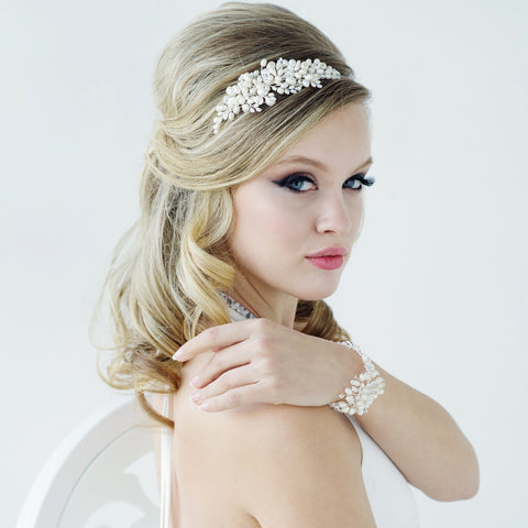 SassB Bessie Pearl and Crystal Hair Band