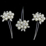 Georgia Set of 3 Crystal and Pearl  Hair Pins