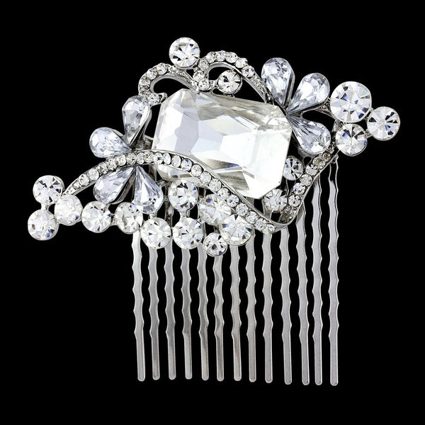 Hannah Crystal Hair Comb Happy Wedding Day