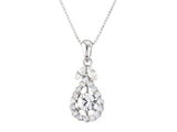 Crystal necklace made from high quality clear crystals, pendant has a drop of 2.5cm. 