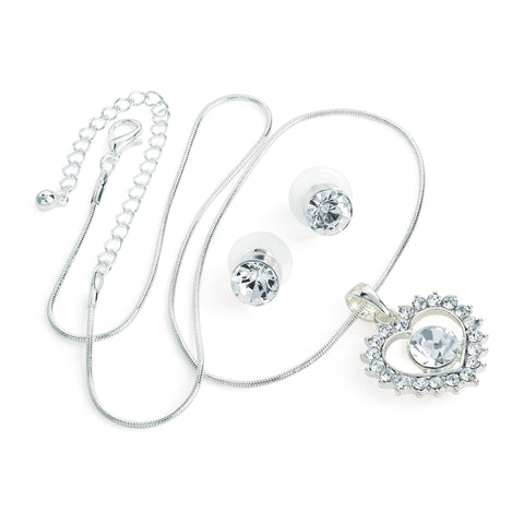 Fully adjustable pretty costume pearl necklace, earrings and bracelet set, necklace measures 42cm long with lobster clasp fasterning, earrings have a drop of 1.5cm.