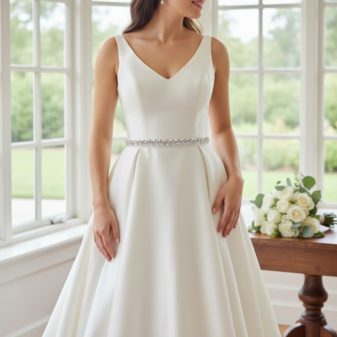 Arabella Crystal & Pearl Bridal Belt
