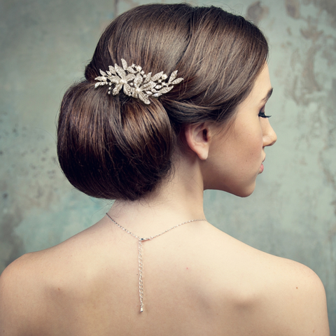 Josie Crystal and Pearl Hair Comb