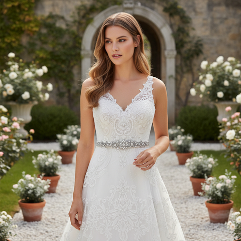 Danielle Pearl and Crystal Bridal Belt
