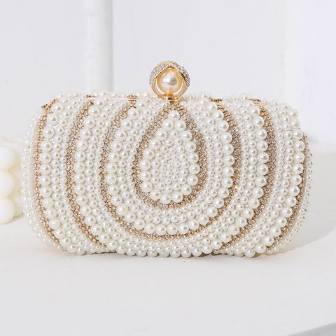 Maria Ivory Pearl Evening Clutch Bag Gold – Happy Wedding Day