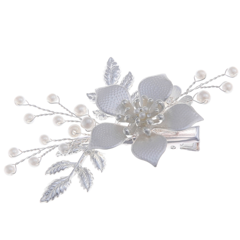 Viola Vintage Style Flower Bloom Hair Clip - Available in Silver or Gold
