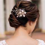 Viola Vintage Style Flower Bloom Hair Clip - Available in Silver or Gold