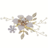 Viola Vintage Style Flower Bloom Hair Clip - Available in Silver or Gold