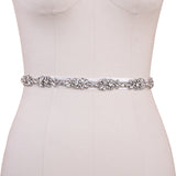 Vintage Crystal Design Bridal Belt on ivory ribbon