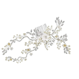 Alyssa  Floral Hair Comb - Available in Antique Gold & Silver