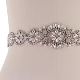 Ivory Satin Ribbon Pearl Bridal Belt