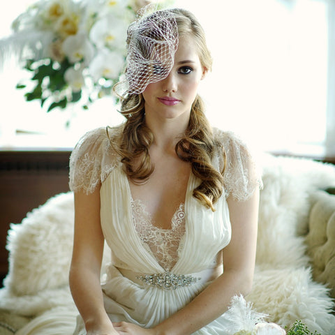 SassB Jasmine Birdcage Veil