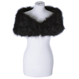 Black Feather Stole on a half mannequin
