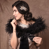 Betsy Black Ostrich Feather Shrug