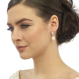 Cara Crystal and Pearl Drop Earrings 3 Colours Available