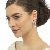 Fleur Crystal and Pearl Earrings