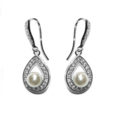 Mae Crystal and Pearl Earrings