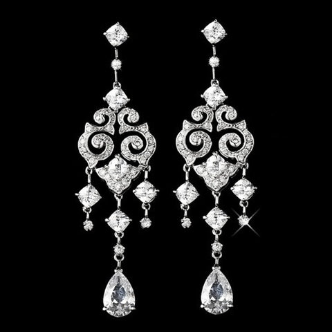 Arisha Crystal Chandelier Earrings Happy Wedding Day