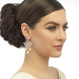 Kadence Pearl and Crystal Chandelier Earrings