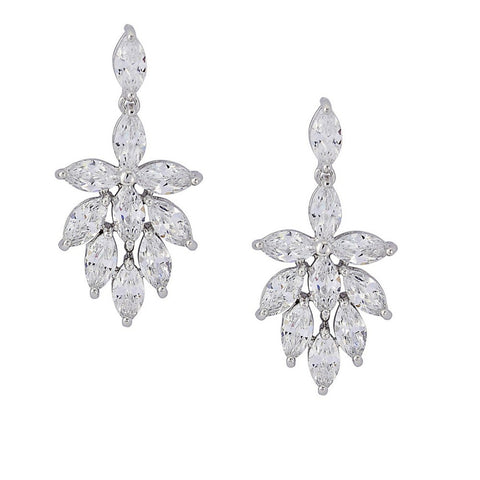 Crystal earrings with a drop of 5.5cm