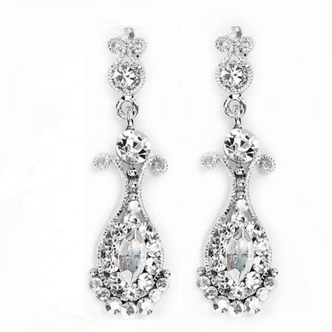 Beautiful tear drop crystal earrings