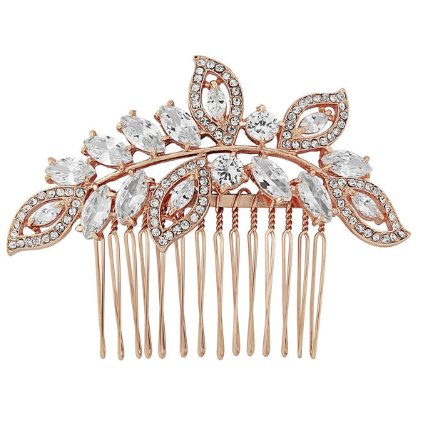 Heather Crystal Hair Comb Available in Gold, Rose Gold & Silver – Happy ...