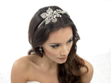 Portia Crystal & Pearl Flower Headband