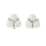 Pearl and crystal earrings made with high quality crystals and ivory pearls