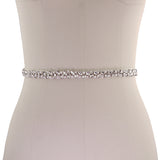 Thin Pearl and Crystal Bridal Belt
