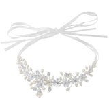 SassB Serenity Floral Crystal and Freshwater Pearl Hair Vine