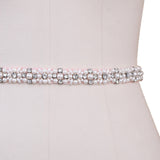 Pearl Bridal Belt on a pink satin ribbon