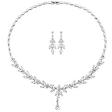 Necklace and earring set made from exquisite clear crystals, earrings have a 3cm drop. 