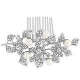 Nuala Crystal and Pearl Hair Comb Available in Rose Gold & Silver