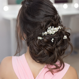 Lucie Gold Pearl Hair Comb and Pin Set