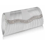 Ada Luxury Crystal Satin Clutch Handbag