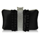 Payton Satin and Crystal Clutch Handbag