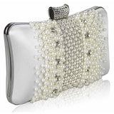 Savina Ivory Pearl & Crystal Embellished Clutch